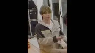 Jungkook was looking at taehyung after removing his tshirt😌 #taekook