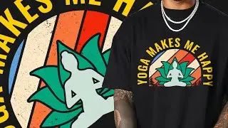 Yoga Vintage T-Shirt Design Bangla Tutorial