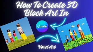 How to create 3D block Art In canva | Voxel Art | Canva Tutorial