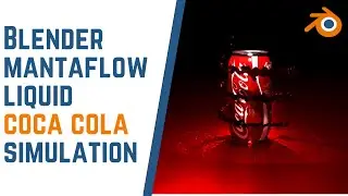 Blender Coca Cola Liquid simulation Manta flow follow path