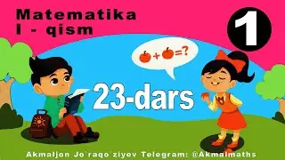 1-sinf Matematika 23-dars Mavzu: 8 soni va raqami