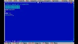 FIND ASCII VALUE OF A CHARACTER