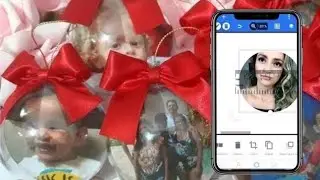 Como fazer  foto de bolinhas de natal pelo celular\Como fazer bolinha de natal com foto pelo celular