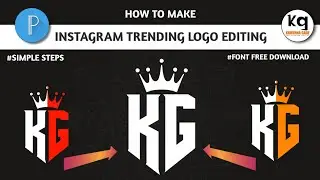 INSTAGRAM TRENDING LOGO EDITING|PIXELLAB LOGO EDITING🔥😍|KRUSHNA GADE GRAPHICS
