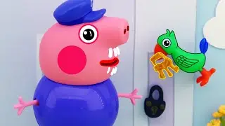 Parrot Polly Detective, Grandpa Pig Lost Keys, Peppa Pig Animation, 4K
