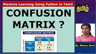 Confusion Matrix in Classification with Simple Example| Machine Learning in Tamil