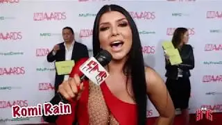 Romi Rain Talks Cardi B at AVN Awards Red Carpet 2019
