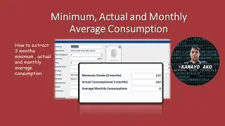 MS Access: How to extract 3 months  minimum , actual and monthly average consumption