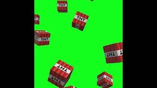 Minecraft TNT green screen . GREEN SCREEN AND GIF.