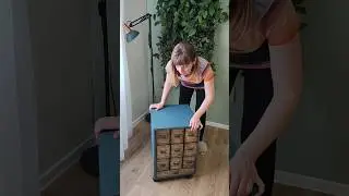 Из невзрачной офисной тумбы сделала интересную👌 #diy #переделкамебели #перекраскамебели