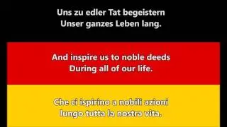 Inno Nazionale di Germania - Deutsche Nationalhymne (DE/EN/IT Testo)