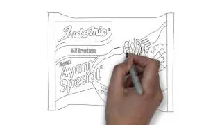 Belajar Menggambar Bungkus Indomie#Drawing