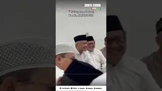 Pak Ganjar bersama istri Siti Atikoh dan Alam. Silaturahmi ke Ponpes Nurul Huda-Setu.