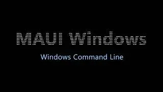 C# - MAUI Windows .NET app from command line