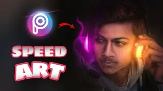 how to create Rim Light 💡 in PicsArt || speed art ||