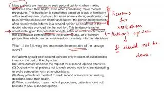 Main Point Question- CR