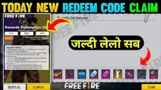 Free Fire Redeem Code Today | FF Redeem Code Today | India Championship FF Redeem Code Today