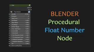 Blender Procedural Float Number Node