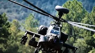 Apache Preparing to Land Green Screen Footage