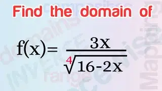 Functions - Finding the domain of a rational function with radical in the denominator.