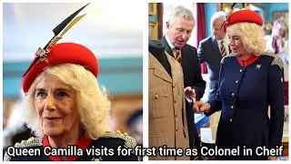 Queen Camilla met the Royal Lancers for the first time as its Colonel-in-Chief