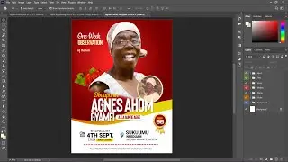 One Week Funeral Poster Design with Photoshop