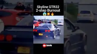 Wild GT-R32 2-step Burnout😱💥🔥#nissan #skyline #gtr32 #2step #burnout