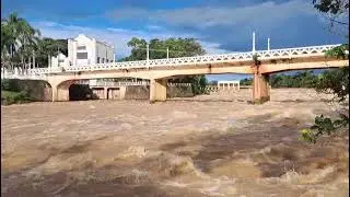🌊 Rio Mogi Guaçu está cheio em Cachoeira de Emas!