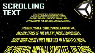 Star Wars style scrolling text in Unity