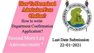 How To Download Admission Fees Challan  Sindh University Jamhoro Bachelors 2021|