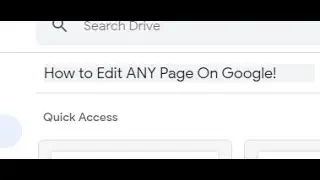 How to Edit ANY Page on GOOGLE!