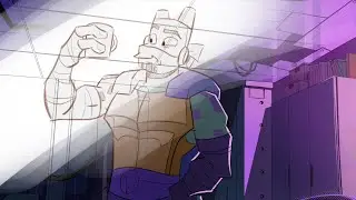From storyboard to final \\ Rise of TMNT Cass' apocalyptic series animation project