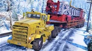 Snowrunner Derry Longhorn 3194 - SnowRunner Gameplay HEAVY LOADS on ICE #11