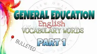 VOCABULARY WORDS ENGLISH GENERAL EDUCATION NEW CURRICULUM