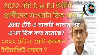 2022 টেট মোট Valid D.el.Ed প্রার্থী কত?