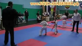 Соревнования по каратэ Шотокан 1-3 спарринг  Максима