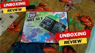 150 art set colour box unboxing and review | Gift for children #colourbox #colors #unboxingvideo