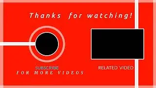 THANKS FOR WATCHING / OUTRO / TOP LATEST OUTRO / BEST OUTRO FOR YOUTUBE VIDEO'S