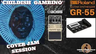 Roland GR-55 Guitar Synthesizer & BOSS AW-3 - Childish Gambino Revised Cover Jam with Guitar Solo