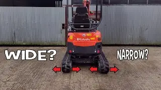 How to change the track width on a Kubota mini excavator/digger