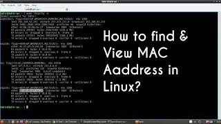 How to find and View MAC Address in Linux 2019