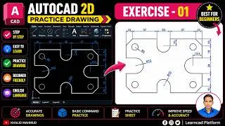 #1 AutoCAD 2D Drawing Tutorial for Beginners to Experts | Step-by-Step Guide | Language English