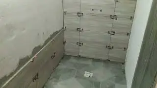 Стены в душевой.