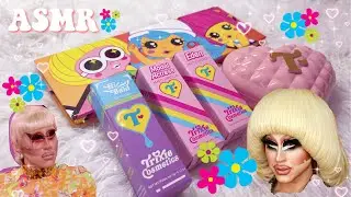 ASMR TRIXIE COSMETICS 🎀 makeup haul/unboxing + swatches -whisper, tapping