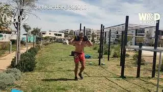 Lunges 50/40/30 + Handstand Push ups 30/20/10