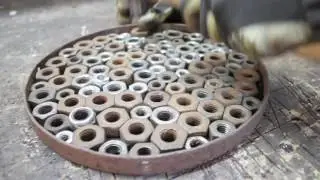 Shop Stool From Rusty Old Nuts