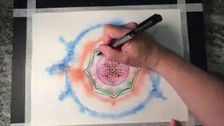 My Watercolour Mandala Experiment - Part 2 - The Ink