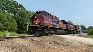 A&M Monett turn entering Monett yard with @tablerockrailfan5078