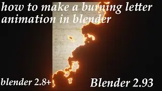 How to make a burning letter in blender|fire animation|blender 2.93