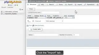 phpMyAdmin Tools - Importing Databases & Tables